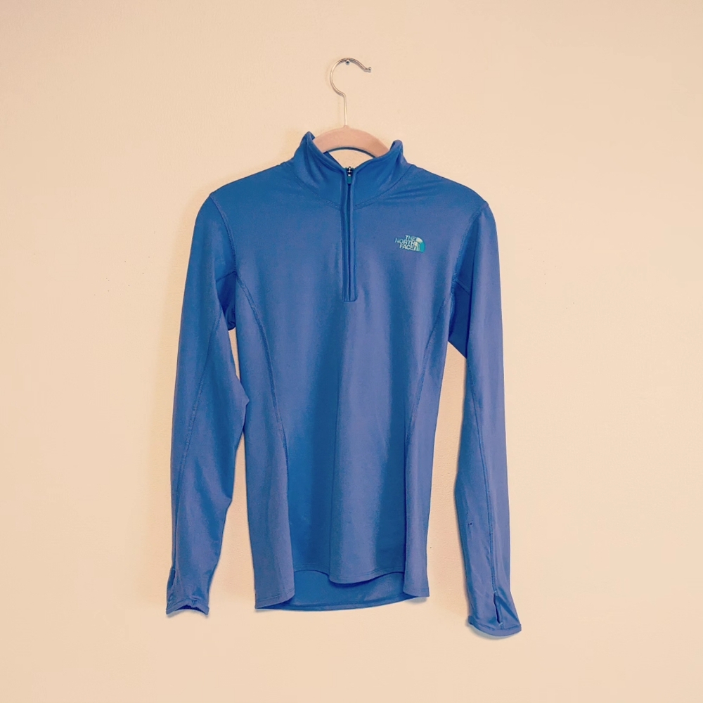 THE NORTH FACE Flex Slim 1/4 Zip Long Sleeve Top Size Small Color Indigo Plum
